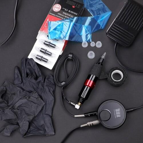 Professional Machine Tattoo Kit Complete Rotary Pen Set Tattoo Cartridge Needles for Permanent Makeup Eyebrow Tattoo Body Artist