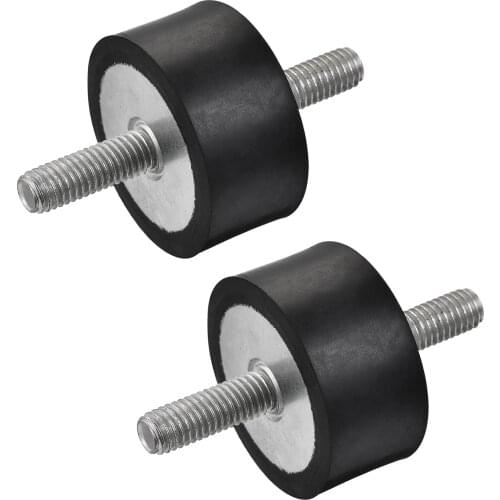 Uxcell M8 Rubber Mounts, 2pcs Male/Male Shock Absorber, D40mmxH20mm for Motor Generator Compressor Garage