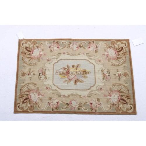 Vintage Needle-point Carpet Entirely Handmade Needlepoint Woven For Carpets Living Room Museum Wool Rug Carpet