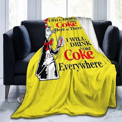 I Will Drink Diet Coke Here Navajo Cubre Camara Green Throw Blanket 3D Print On Demand Sherpa Super Comfortable For Sofa