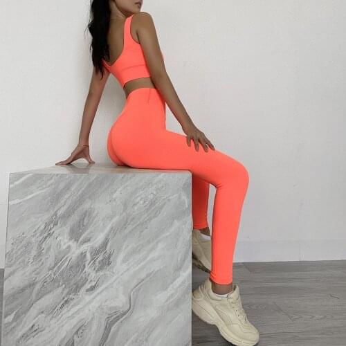 2 Piece Set Sportswear Workout Clothes For Women Sports Bra And Leggings Set Sports Wear Women Gym Clothing Athletic Yoga Set