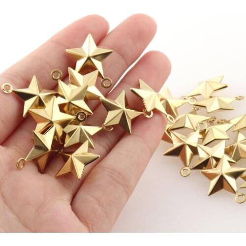 Gold Pentacle Charms. five-pointed star pendant.pentagram accessories.pentacle for jewelry making