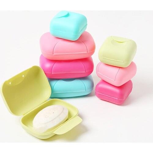 1 piece of portable soap board bathroom board box travel hiking soap holder container PP soap dish holder bathroom supplies