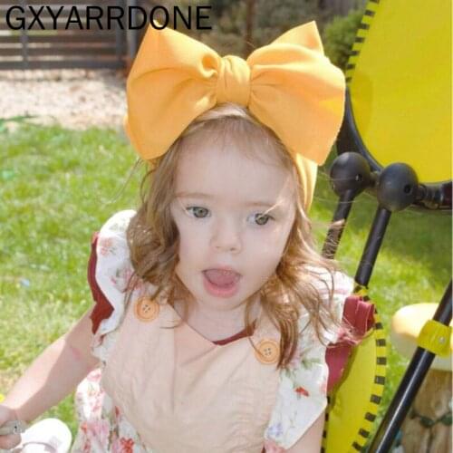 10pcs 2019 Newborn Nylon Baby Bandanas Headband Toddler Infant Bow Hairband Headwrap Turban Bow Headband Hair Accessory