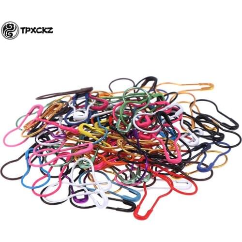 100pcs/lot Crochet Locking Stitch Marker Hangtag Safety Pins DIY Sewing Tools Needle Clip Crafts Accessory Gourd Pin Knitting