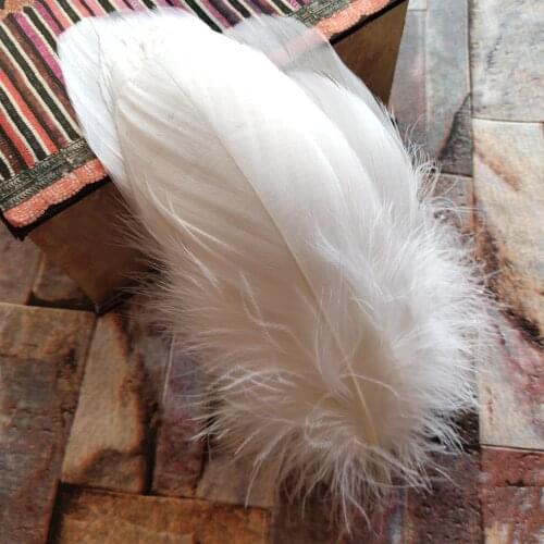 100pcs Natural Goose Feathers White Loose Goose feathers 12-20cm long Christmas decoration clothing shoes hat accessories
