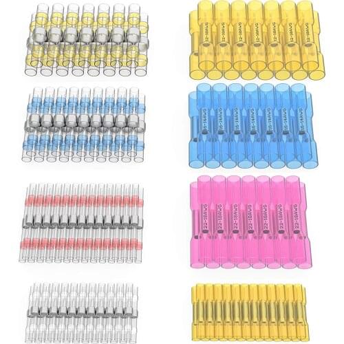 20/30/50Pcs Solder Seal Wire Connectors-Heat Shrink Solder Butt Connectors - Solder Connector Kit - Automotive Marine Insulated