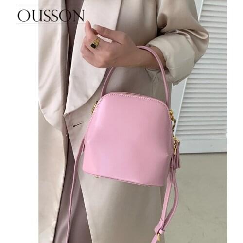 2021 Large Capacity New Handle Bag Exquisite Women Commuter Crossbody Bag High Quality Leather Crossbody Bucket Bag For Women