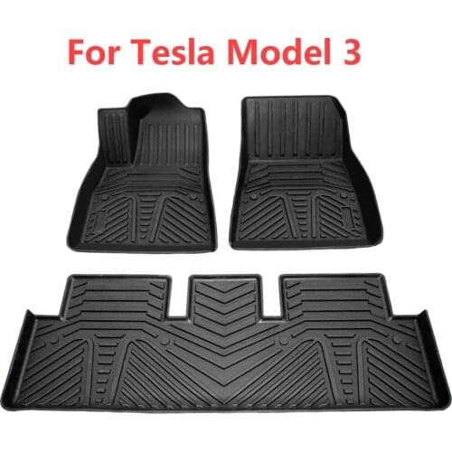 For Tesla Model 3 Car Accessories TPE Floor Mats For Tesla Model 3 2021 Accessories foot mats anti dirt protective Mats Accessor