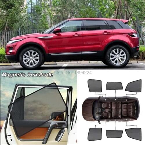 Car Full Side Windows Magnetic Sun Shade UV Protection Ray Blocking Mesh Visor For Land Rover Range
