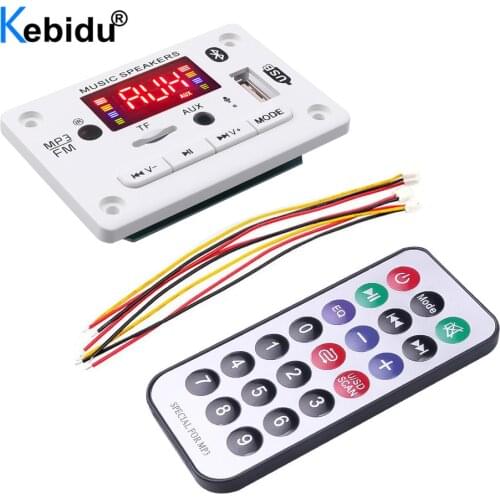 Kebidu Bluetooth V5.0 MP3 Player Speaker MP3 Decoding Board Module Wireless USB TF Card Slot / USB / FM / Remote for Car Kit