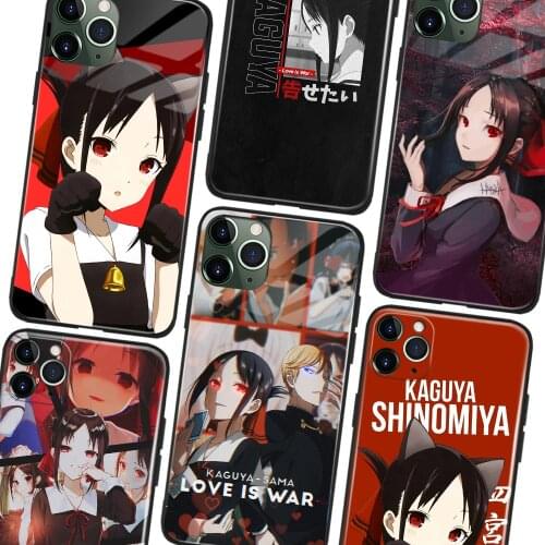 Kaguya Sama love is war Shinomiya Tempered Glass Phone case For iPhone SE 6s 7 8 X Xr Xs 11 Pro 12 mini Max cover