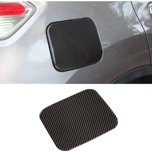 Car Carbon Fiber ABS Gas Fuel Tank Cap Trim Decoration Cover Trim Stickers for Nissan X-Trail 2014-2018 Car Styling