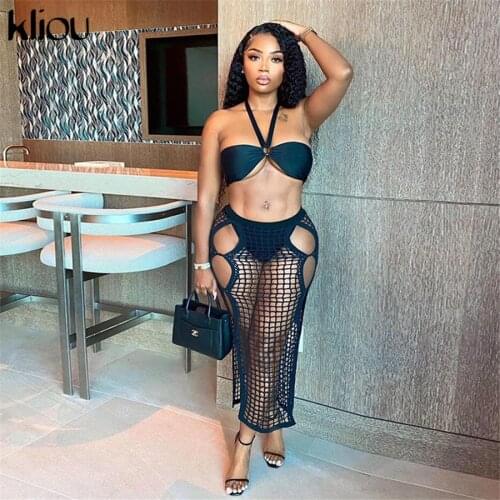 Женские трикотажные юбки Kliou China At AliExpress