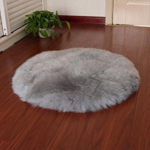 Faux sheepskin wool carpet 30 x 30 cm Fluffy soft longhair decorative carpet cushion Chair sofa mat