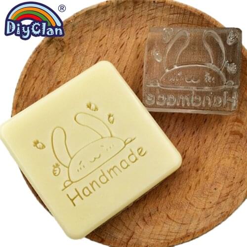 Rabbit Handmade Soap Making Stamp Transparent Animal Natural Soap Making Tools Acrylic Stamps Pattern Customize