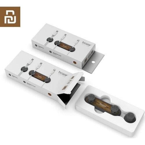 Youpin Magnetic Absorption Cable Clip Holder Compatibility Practical Magnetic Base Wood Texture