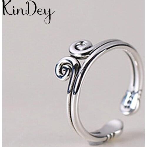 Trendy Silver Color Crown Rings For Women Men Boho Vintage Jewelry Adjustable Size Finger Rings