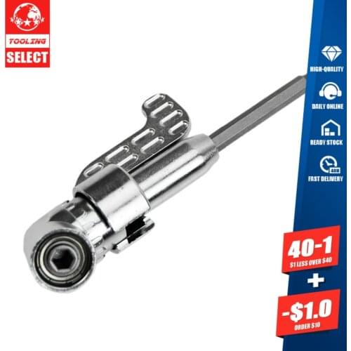 360 Degree Adjustable Screwdriver Angle Bit Drivers Adapter Screwdriver Thumb Flange Off-Set Power Head Power Drill