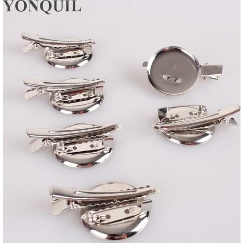 DIY brooch base 30mm 200pcs/lot Dual Brooch Back Base With Clip and Safety Pin use for brooch and hair jewelry DIY HAT CPAM free