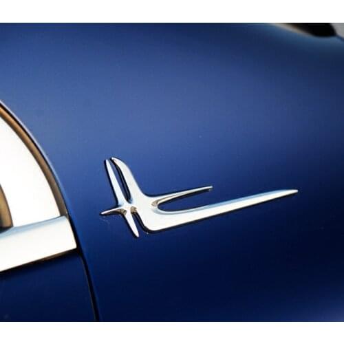 Pair Body Side "L" Emblem Car Badge Decal Sticker