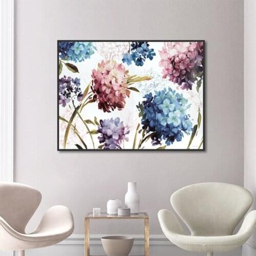 Leaflet Canvas Painting Colorful Flower Printed Poster Modern Home Decoration Living Room Bedside Wall Art Decorative Picture
