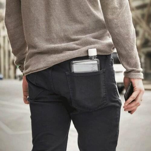 BPA Free Plastic Flat Water Bottle A5 A6 Paper Size Clear Book Portable Pad Kettle Notebook Travel Cup Dropshipping Eco-friendly