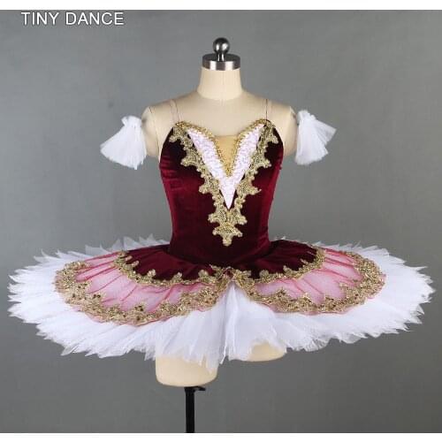 Professional Ballet Dance Tutu with 7 Layers of Pleated Tulle Ballerina Dance Costume Solo Dress Pancake Tutus for Girls BLL138