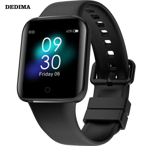 Simple and stylish square smart watch measuring heart rate, pedometer, blood pressure, sleep monitoring, Android health bracelet