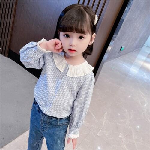 Toddler Girls Shirt Patchwork Girls Blouses Casual Style Blouse Childrens For Girl Spring Autumn Girls Clothes