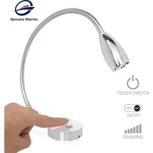 NEW 12V 3W LED Reading Light Headboard Touch Switch Touch Dimming RV Reading Light LED Wall Lamp