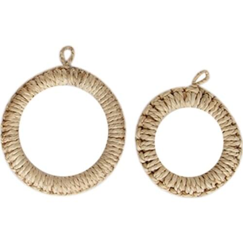 New Woven Handmade Placemats,Round Woven Pot Mat Handmade Hot Vegetable Straw Trivet Mat Hot Mat,Pot and Teapot 2 Pcs