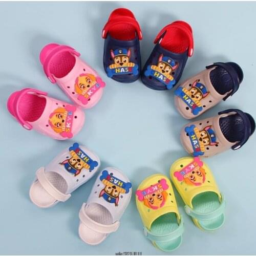 Paw patrol Kids Girls Sandals Summer New Non-slip Beach Shoes Open Childrens Sandals Wild Boys Student Childrens Shoes