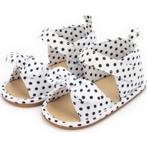 Summer Toddler Infant Baby Girls Sandal soft Sole Non-slip Cute Wave point Flat Shoes Summer Baby Shoes For Bbay Girl