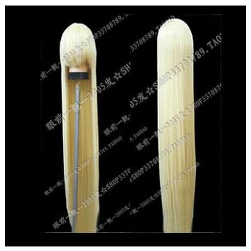 Shunshun4057018++Long Platinum Blonde Cosplay Party Wig 150cm