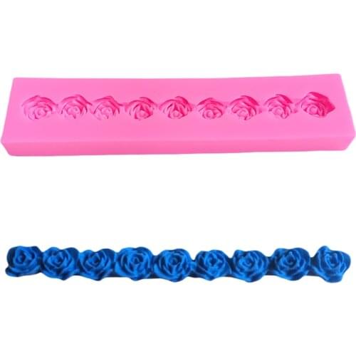 Roses Flowers Silicone Fondant Lace Mold Cake Moule Chocolat Silicone 3d Silikon Formen Silicon Mold for SK003245