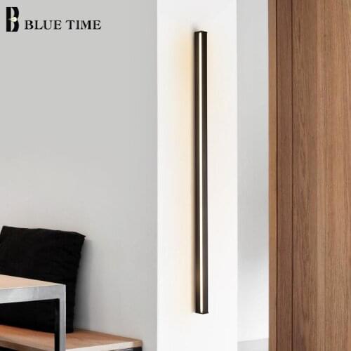 Modern Led Wall Light 110V 220V Black Sconce Wall Lamp Lustres for Living room Dining room Bedroom Bedside Light Corridor Light