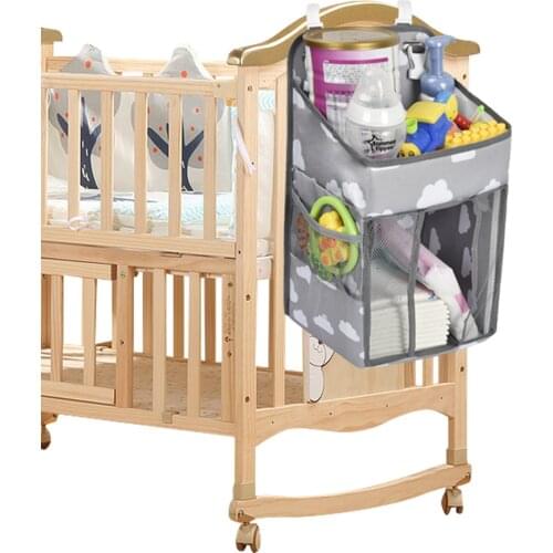 Diaper Storage Cradle Bag Bedding Baby Crib Childrens Bed Hanging Bag Portable Waterproof Diapers Bedside Organizer