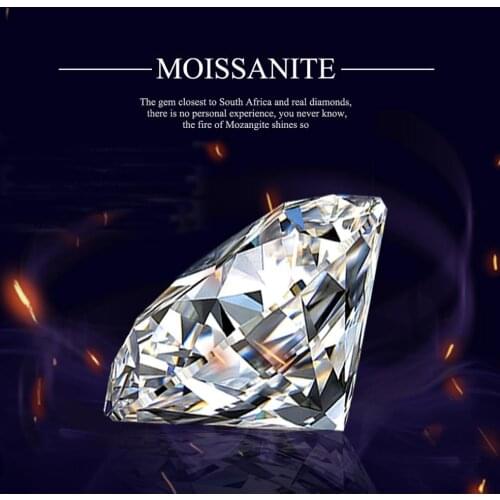 Szjinao Real Loose Moissanite Diamond 8.5mm D Color 2.5ct Round VVS1 Excellent Cut For Jewelry Diamond Ring With GRA Certificate
