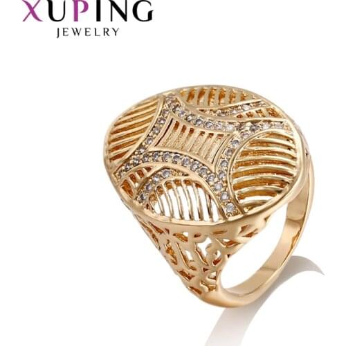 Xuping Fashion Ring Retro Design Charm Style Ring for Girl Women Gold Color Plated Rings Gift for Valentines Day 14409