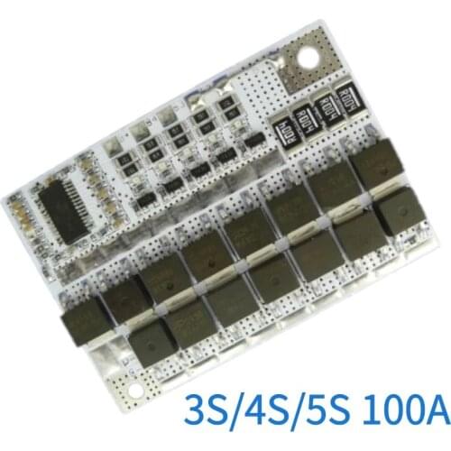 3S/4S/5S BMS 100A 10.8V-21V 18650 Li-ion Battery Protection Circuit Board Charger With Balance For Smart Pack Charging Module