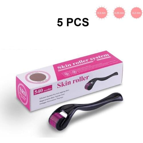 5 Pieces Derma Roller Cosmetic Instrument Face Microneedle Roller Micro DRS 540 Needles Beauty Tool Dermaroller Treatment