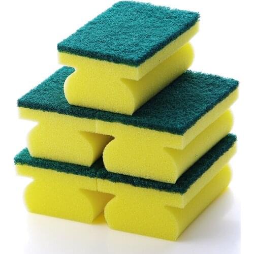5pcs/set Cleaning Sponge Rubbing Double-sided Magic Wiping Sponge Kitchen Cleaning Brush