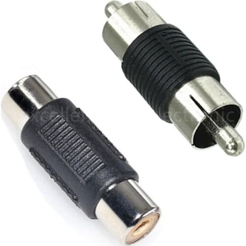 5pcs RCA Male To Male Coupler Female To Female Adapter AV Cable Plug Video Audio CCTV Extension Connector