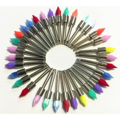 50 Pcs Colorful Nylon Dental Polishing Brush Polisher Prophy Rubber Tapered Type Nylon Bristles Mix Style Dentist Lab Tool