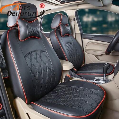 AutoDecorun PU leather car seats cushion for MG GT accessories seat cover set custom fit seats supports cushion interior styling