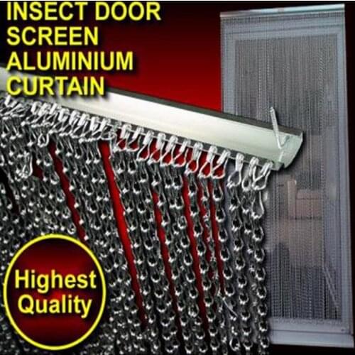 Free shipping metal curtains for window and door room divider fireplace screen wall covering in shopping mall Silver