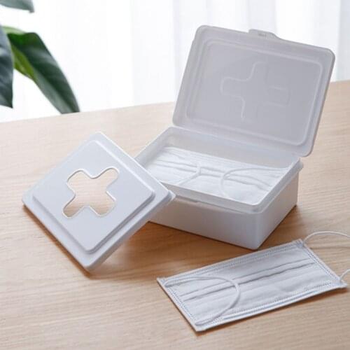 Cross Dustproof Mask Case Pull-out Wet Wipes Box Cleansing Cotton Pollution-Free Mask Dust Box Storage Organizer