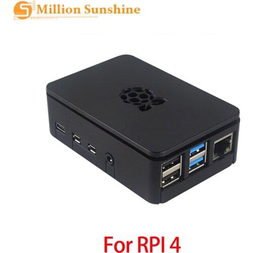 Raspberry Pi 4 ABS Case Black Plastic Case Box Enclosure for Raspberry Pi 4 Model B Pi 4B RPI130