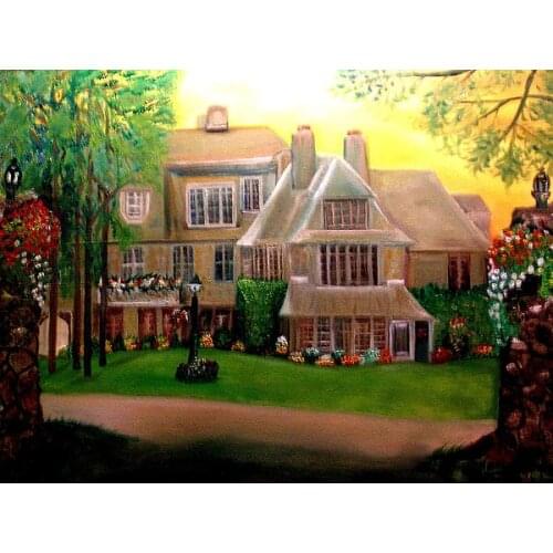 DIY Framed Oil Painting By Numbers Landscape Pictures Canvas Home Decor Painting For Living Room Wall Art